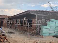 陜西黃陵縣新村自建房電地暖窯洞采暖安裝