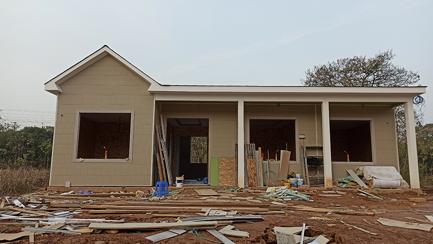 西安臨潼輕鋼別墅電地暖安裝工程